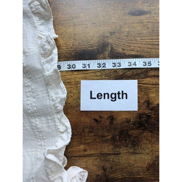 Urban Outfitters Gauzy Square Neck Romper Large Ivory Boho Cottage Sleeveless - Picture 8 of 9